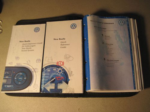 2001 vw volkswagen beetle owners manual pkg &amp; case &#034;free u.s. shipping&#034; buy oem