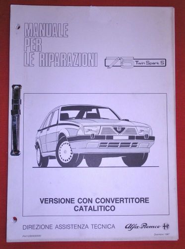Alfa romeo repair manual for 75 twin spark s, factory original