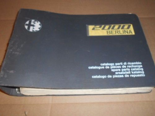 Alfa romeo 2000 berlina used original spare parts catalog n. 1841  11/1971