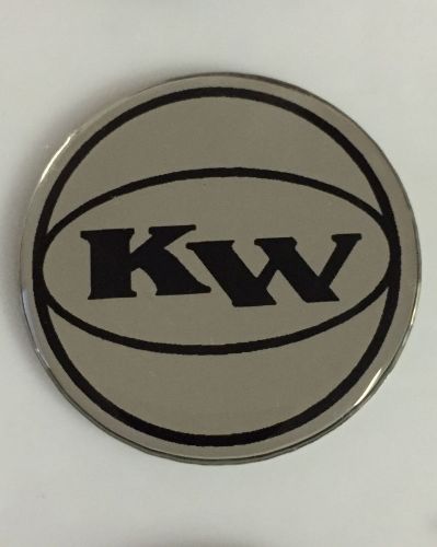 Key west boats 1 1/2&#034; domed round decal black &amp; silver (single)