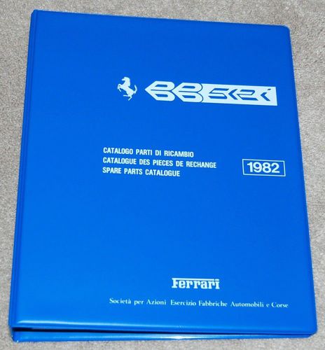 Ferrari 512 bbi blue parts book-factory authorized reproduction new!