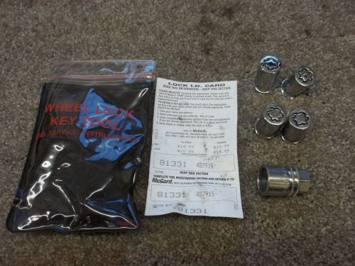 Mustang gt500 wheel locks with key tool  oem 2008 2014 original package