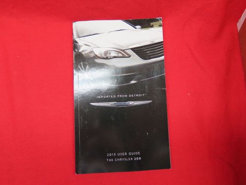 2013 chrysler 200 owners manual guide book