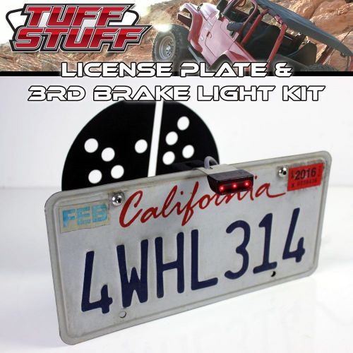 Tuff stuff tire carrier mounted license plate relocation kit &amp; 3rd brake light