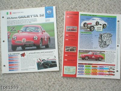 Vintage alfa romeo brochures imp collection: 1960&#039;s, spider, sz,