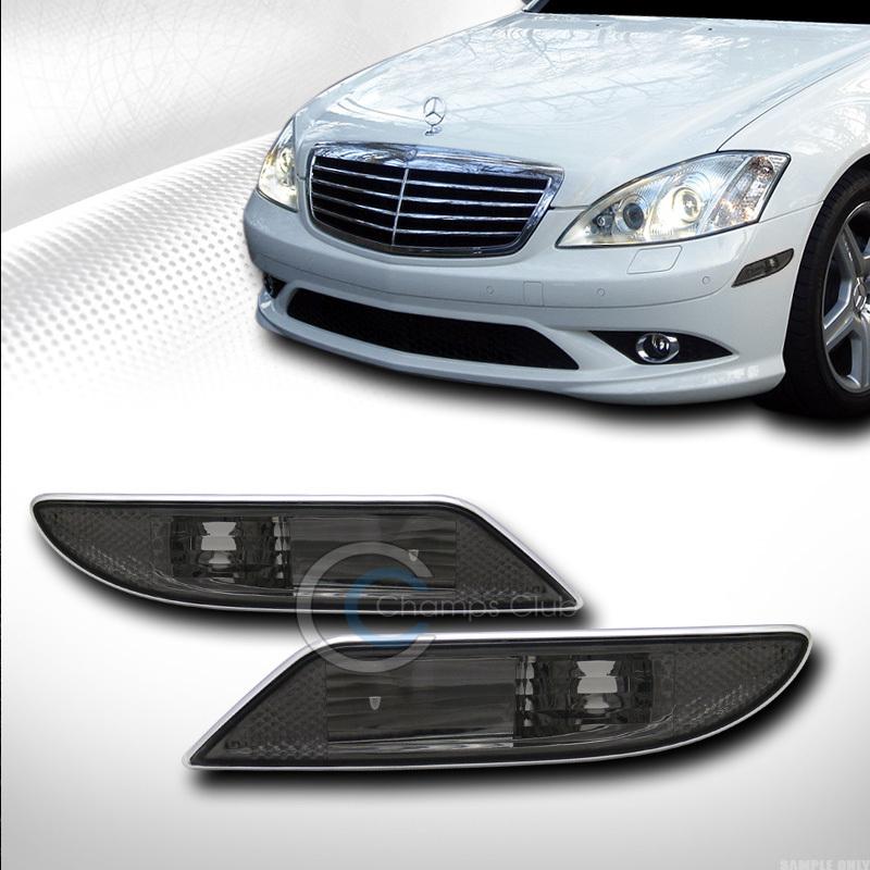 Euro smoke clear parking bumper side marker light tw 07-09 mercedes w221 s-class