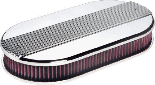 Billet specialties 15650 oval ribbed dual quad billet air cleaner