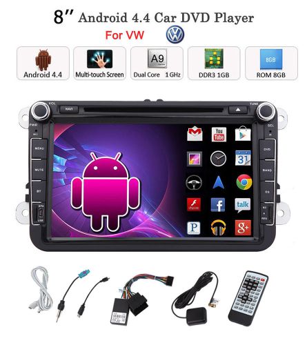 8&#034; android 4.4 radio gps car stereo dvd player for vw passat golf jetta skoda cc