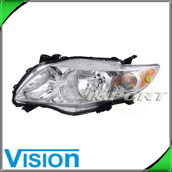 Driver side left l/h headlight lamp assembly replacement 2009-10 toyota corolla