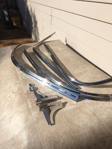 1955 56 57 chevy 2&amp;4 door sedan windshield stainless trim moldings show qlt.