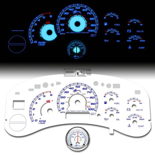 Reverse indiglo glow gauge white face for 99-02 silverado avalanche at digital