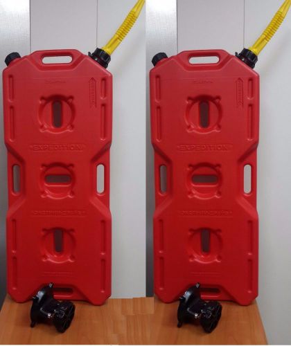 Set-4pcs- 5 gl- 2pcs +2 mount gasoline fuel tank pack with spout snowmobile atv