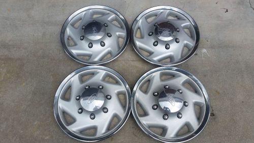 1996 ford e250 e350 f250 f350 club wagon 16&#034; wheel hub caps wheel covers set 4