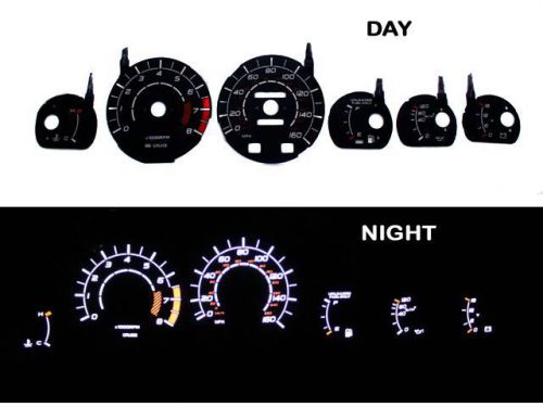 86-92 supra na non-turbo black/white indiglo glow gauge