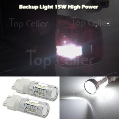 Pack2 3157 3357 white 6000k bright samsung 2323 15w reverse backup light