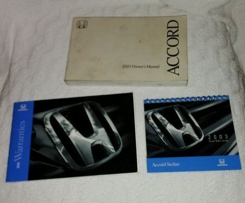 2003 honda accord owners manual