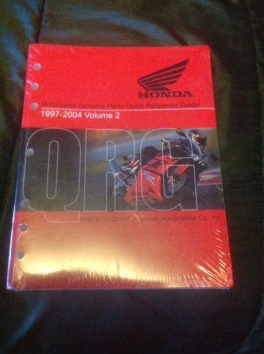 Honda 1997-2004 motorcycle genuine parts quick reference guide honda