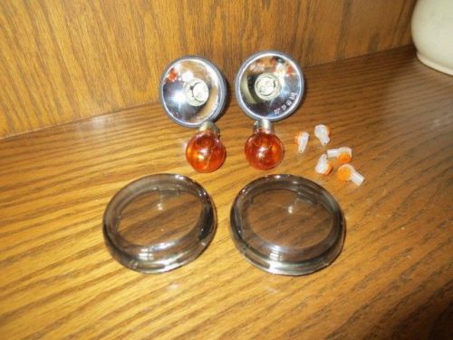 Harley davidson bullet turn signal inserts-smoke