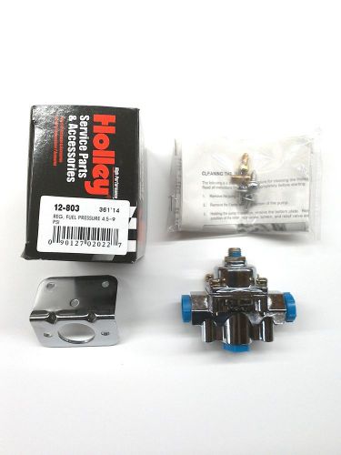 Holley 12-803 fuel pressure regulator-2 port adjustable- 4.5-9 psi-chrome finish