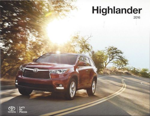 2016 toyota highlander  le / le plus / xle and limited models 18 page brochure