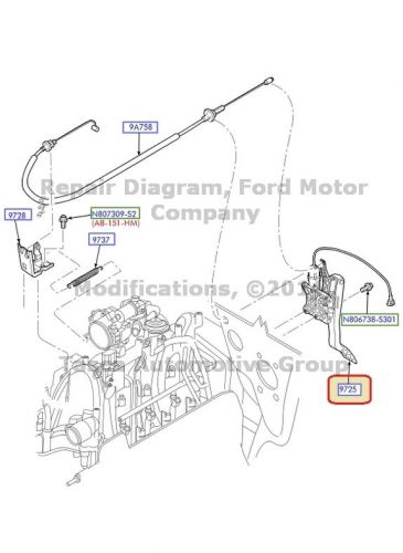 New oem accelerator pedal shaft gas engine 6.8l ford vehicles #2c3z-9725-ea