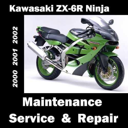 Kawasaki zx-6r ninja zx 600 maintenance service repair manual 2000 2001 2002