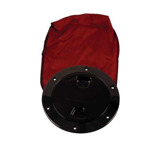 Beckson 4 stowaway deck plate black with 12 bag 4.5 cutout