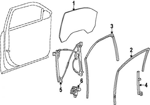 Gmc\cadillac 20979118 genuine oem door glass