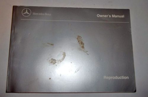 Mercedes-benz 190e 2.3 190e 2.6 owners manual_____2824/5 e