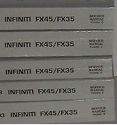 2008 infiniti fx35 fx45 service repair shop workshop manual set factory new