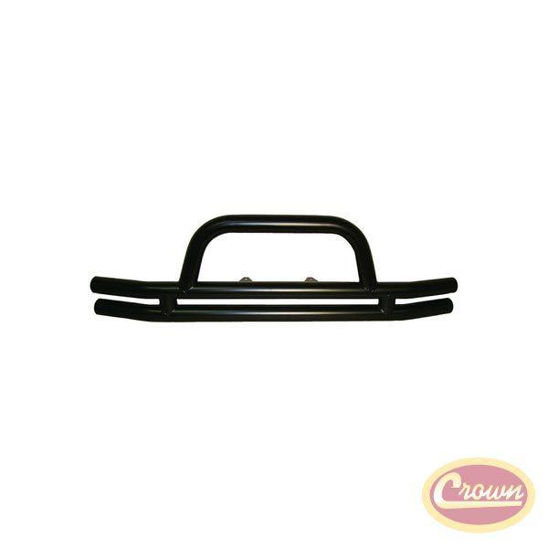 Black double tube front bumper - crown# b00507