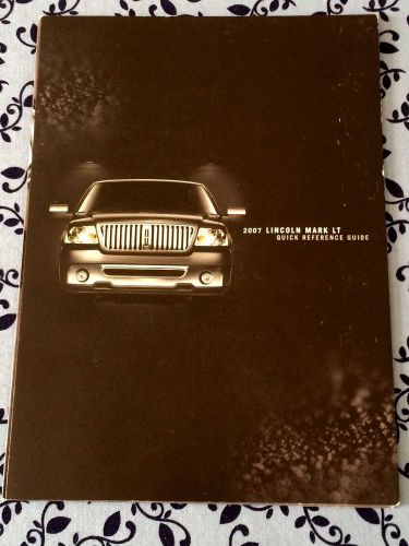 2007 lincoln mark lt truck quick reference guide owners manual oem supplement