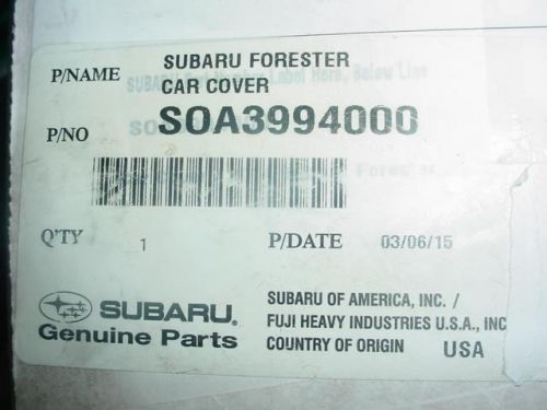 New oem 2014-2016 genuine subaru forester full car cover usa made usa soa3994000