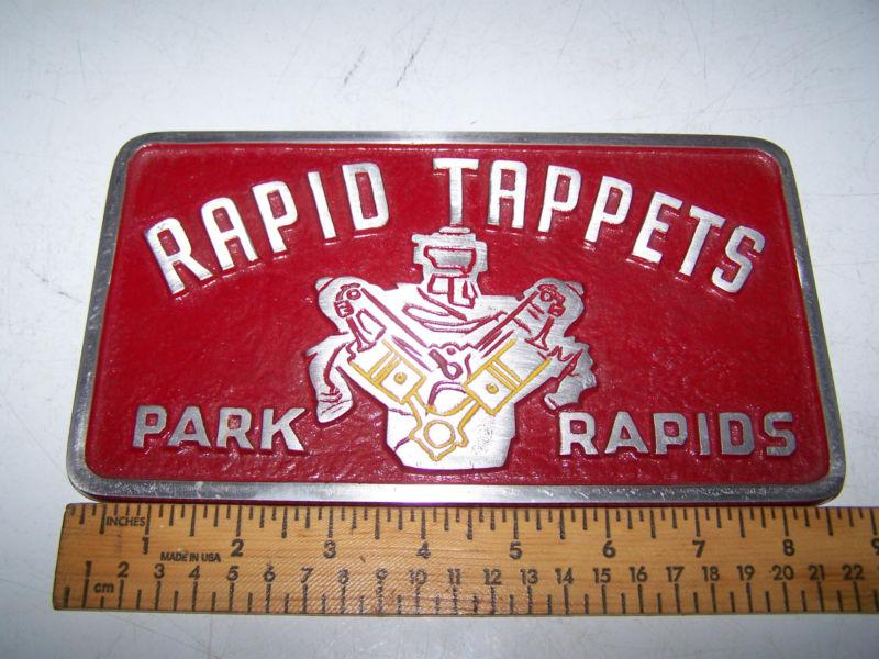 Rapid tappets  park rapids car club plaque