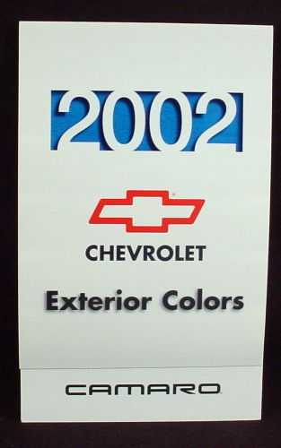 2002 chevrolet camaro  paint color chip brochure - original