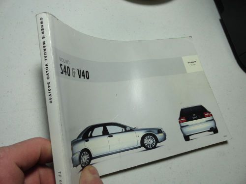 Volvo 2004 s40 v40 oem original factory owners manual book guide  tp6046