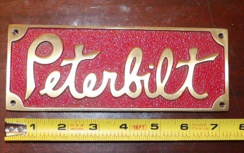 New cast and finished solid brass peterbilt emblem