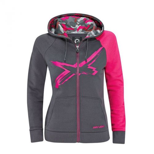 Ski-doo women&#039;s team ski-doo hoodie 4537700907 large charcoal grey