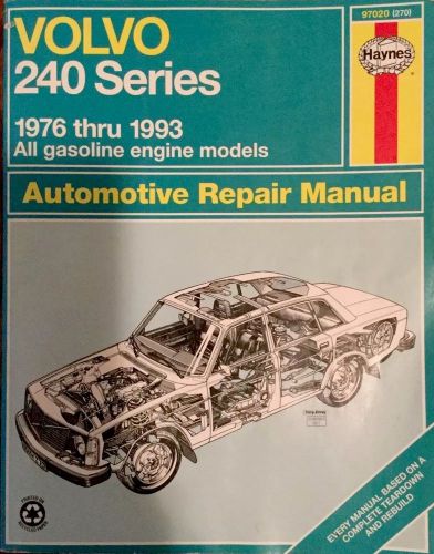 Haynes volvo 240 series 1976-1993 automotive repair manual creat condition