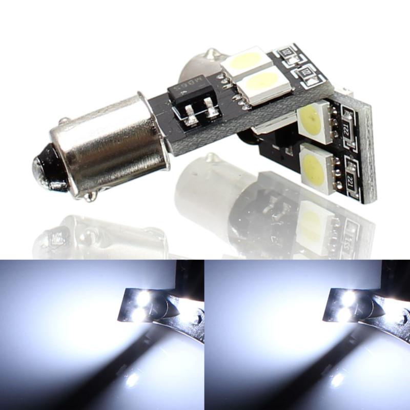 2 pcs canbus error free ba9s 6253, 64111 high power dome light 4-smd white led