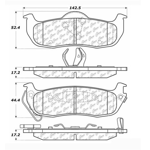 Stoptech 106.10410 disc brake pad fits 06-10 armada qx56 titan