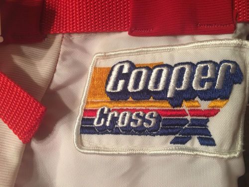 Vintage motorcoss cooper x cross pants mens 28x30 red wite