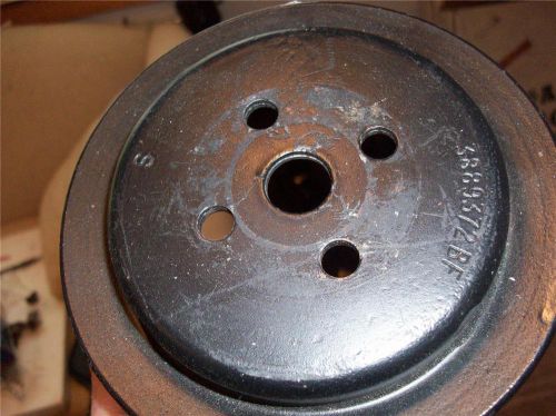 1966-1974 corvette 3 groove water pump pulley, # 3889372 bf- original! nice!