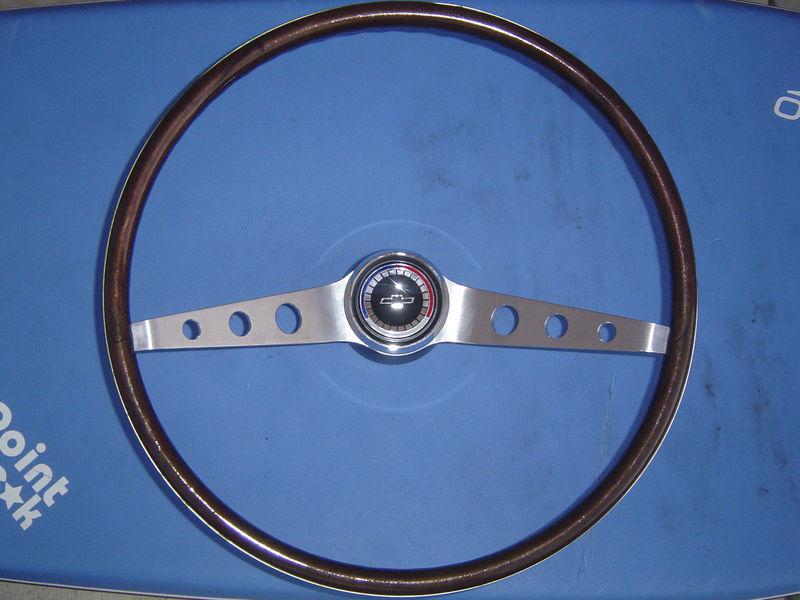 1964 1965 1966 chevrolet chevelle nova impala walnut steering wheel