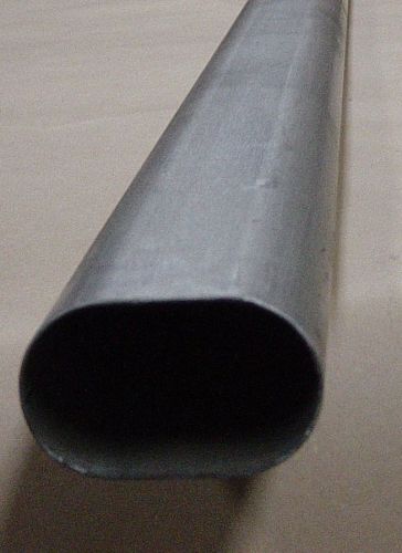 3 inch oval straight exhaust tubing, 5 ft 304 ss stainless--vibrant 13182 equiv