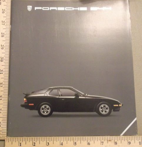 1985 porsche 944 deluxe brochure original usa edition