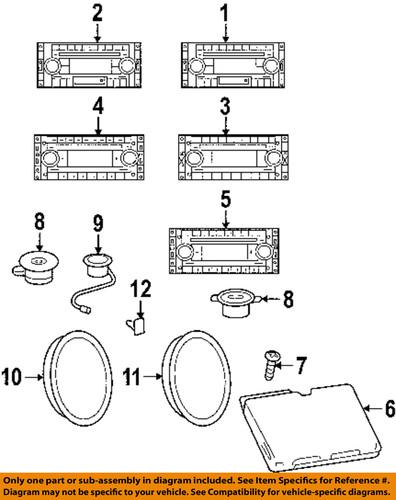 Dodge oem 6036565aa sound system-rear door speaker clip