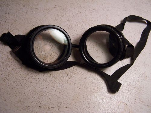 Vintage welding goggles steam punk burning man bakelite glass harley sci-fi