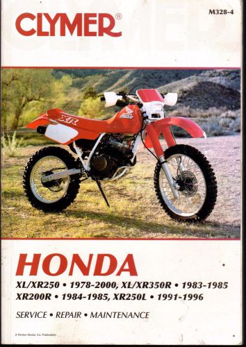 1978-2000 clymer honda xl/xr250,xr350,xr200,xr250l service manual m328-4 (401)