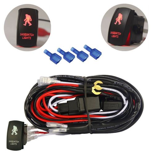 40a wiring harness relay fuse switch sasquatch driving led light bar on-off atv